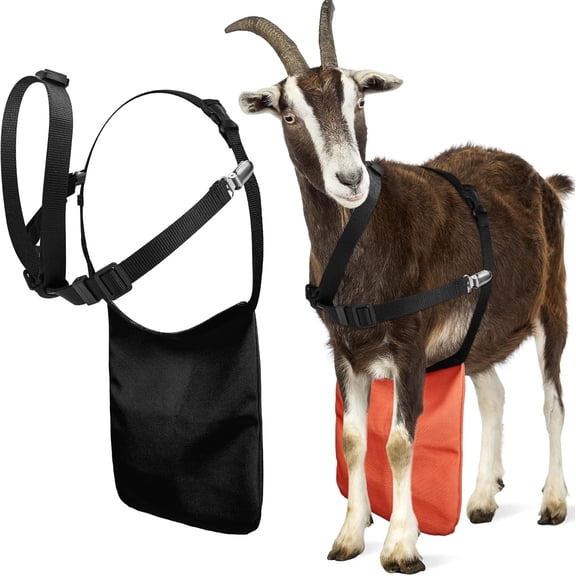 TONGAO 2 Pcs Goat Apron Anti-Breeding, Anti-Mating Skirt, Sheep Skirt Control for Buck with Adjustable Chest Strap & Collar for Goats & Sheep, Medium Size