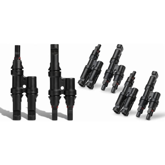TONGAO 6-Pack MC4 Solar Panel Parallel Connectors, 1-to-2 Y-Branch M/FF+F/MM for Solar Cables