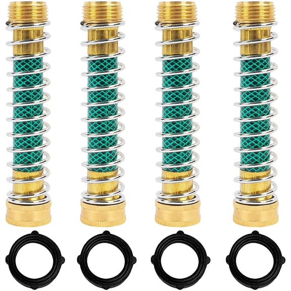 TONGAO Garden Hose Protector, Hose Extension Adapter with Coil Spring, 4 Pack