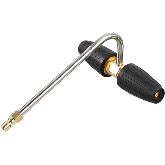 TONGAO Gutter Cleaner Attachment for Pressure Washer, with 2 Rotary Turbo Nozzles, 1/4" Quick Disconnect, 3600 PSI