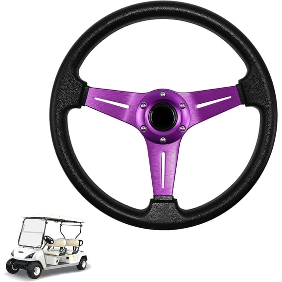 TONGAO Universal Golf Cart Steering Wheel, Fits Club Car DS/Precedent, EZGO RXV & TXT, Yamaha