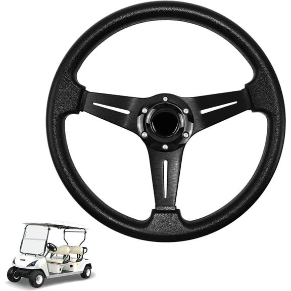 TONGAO Universal Golf Cart Steering Wheel, Fits Club Car DS/Precedent, EZGO RXV & TXT, Yamaha