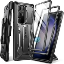 TONGATE Case Compatible with Samsung Galaxy S23 Ultra (6.8 inch), Hybrid Shockproof Bumper Protective Phone Cover with Kickstand