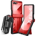 thumbnail image 1 of TONGATE for Z Flip 6 Case with Kickstand & Belt-Clip, [Hinge Protection Cover][Bulit-in Screen Protector] Military Grade Shockproof Phone Case for Samsung Galaxy Z Flip 6 5g 2024,Red, 1 of 8