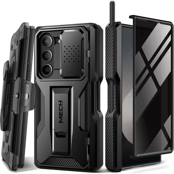 TONGATE for Samsung Galaxy Z Fold 6 Case with Stand,[Hinge Protection][Slide Camera Cover] Protective Armor Case,Privacy