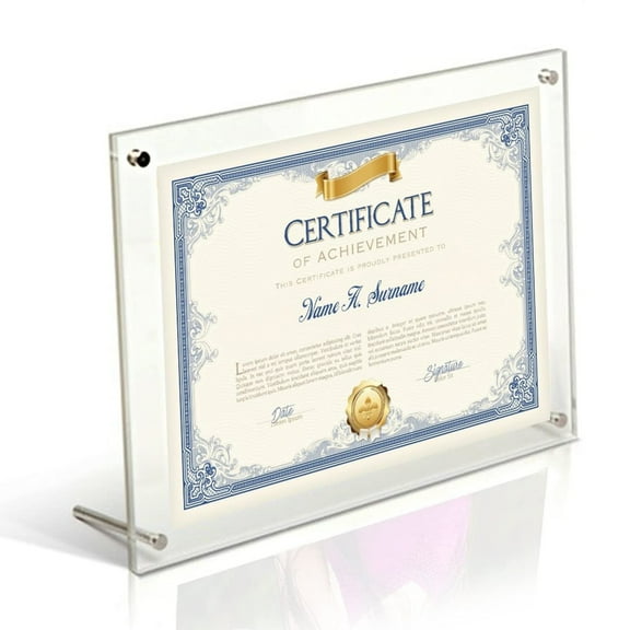 TONGMI A4 Acrylic Photo Frame Display Stand Paper Holder Certification Holder for Bedroom Dormitory Tabletop Decorations