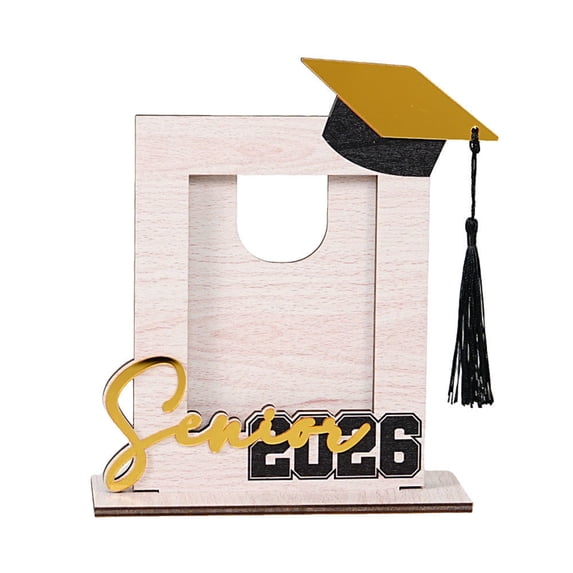 TONGYIJIA 2026 Graduation Photo Frame, Wooden Verticals Shadow Box With Tassel Hat, Memorabilia Tabletop Display Case for Graduate Gift Keepsake