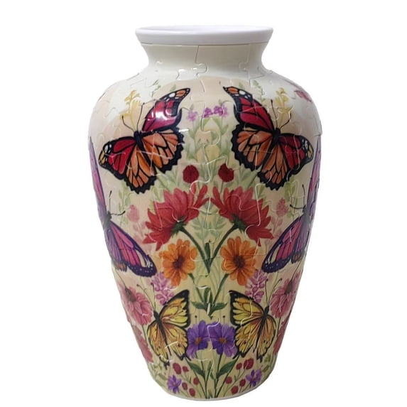 TONGYIJIA 3D Puzzle House Vase, Creative Building Block Vase, Modern Living Room Table Decor, Unique Floral Arrangement Piece, Fun Spring Decor Project