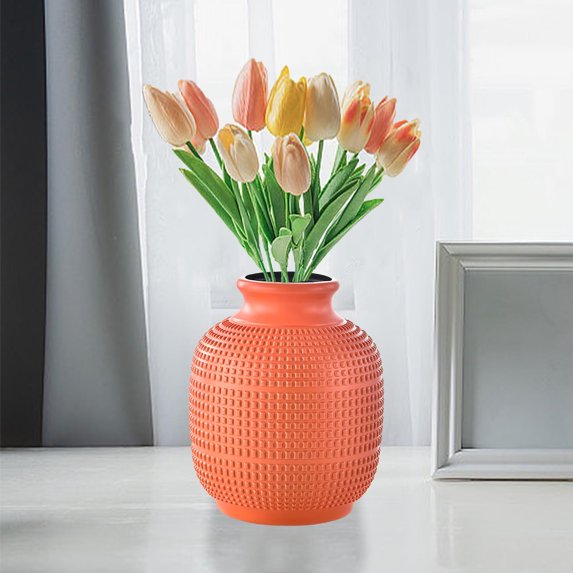 TONGYIJIA Decorative Vase, European Glass Flower Container, Luxury Spring Decor For Floral Displays, Centerpiece For Modern Living Room and Dining Room