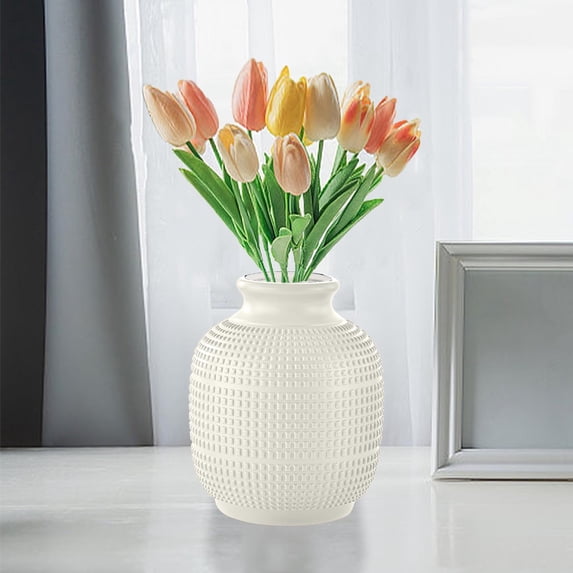 TONGYIJIA Decorative Vase, European Glass Flower Container, Luxury Spring Decor For Floral Displays, Centerpiece For Modern Living Room and Dining Room