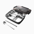 thumbnail image 1 of TONGYIJIA Divided Bento Lunch Box, 3 Compartment Meal Prep Container, Portable Food Storage with Utensil Slot, Airtight Leakproof Lunch Container, for Work Office Picnic, 1 of 6
