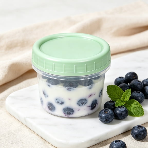 TONGYIJIA Food Storage Containers, Pudding Yogurt Cups with Sealed Lids, Reusable Dessert Containers for Ice Cream Snacks