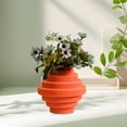 thumbnail image 1 of TONGYIJIA Glazed Look Vase, Plastic Imitation Ceramic Vase, Decorative Flower Pot For Tv Cabinet and Console Table, For Dried Flowers, Living Room, Spring Decor, 1 of 6