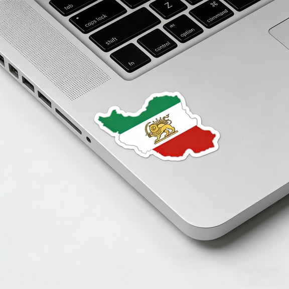 TONGYIJIA Iranian Flag Sticker Pack, 5Pcs Multi Size Vinyl Decals, 6 8 12 Inch Exterior Weather Resistant, Persia Emblem Car Bumper Sticker for Auto Laptop Luggage Travel Decor