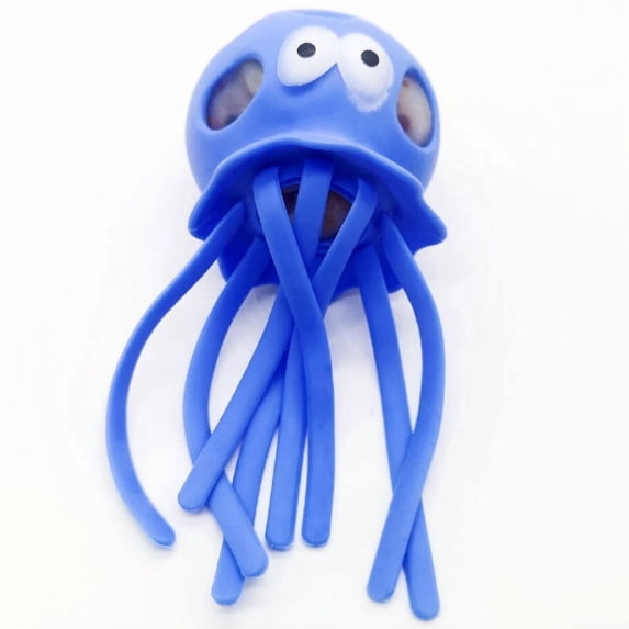 TONGYIJIA Jellyfish Fidget Toy, Squeeze Stress Relief Ball Sensory Gel Toy, Colorful Slow Rising Pressure Relief Gadget, Anxiety Reducer Plaything, for Adult Desk Decor