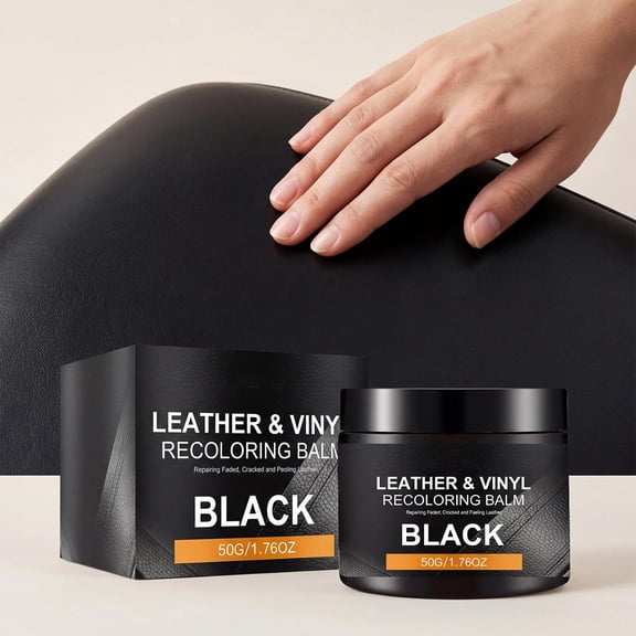 TONGYIJIA Leather Repair Cream, Black Color Restorer for Couch Sofa, Shoe Polish Recoloring Balm, Crack Cover for Bag, Furniture Care Kit