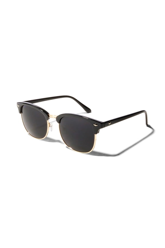 TONI Super Dark Rimless Sunglasses for Men & Women | UV400 Half Rim Alloy & Plastic Frame | Lightweight Category 4 Dark Lens Fashion Shades