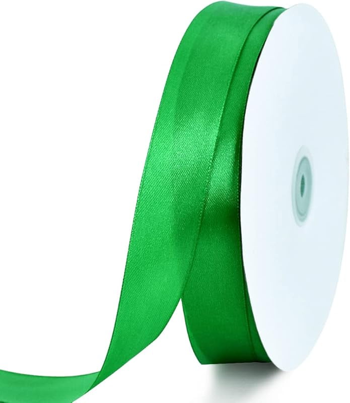 TONIFUL 1 Inch x 100yds Black Satin Ribbon, Thin Solid Color Satin ...