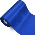 thumbnail image 1 of TONIFUL 6 inch x 22yd Wide Royal Blue Satin Ribbon Solid Fabric Large Ribbon for Grand Opening Cutting Ceremony Wedding Birthday Party Decoration Gift Craft Chair Sash Table Car Bows Indoor or Outdoor, 1 of 6