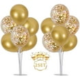 thumbnail image 1 of TONIFUL Balloons Stand Kit Table Decorations,2 Set with 14 Sticks, 14 Cups, 2 Base, 16 Gold Balloons for Wedding Graduation 30th 40th 50th 60th 70th 80th 90th 100th birthday table decorations, 1 of 1
