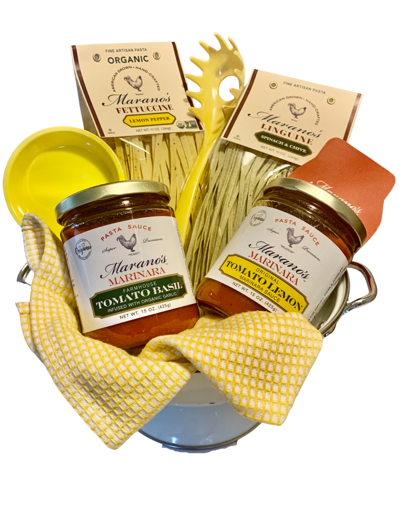 TONIGHT WE PASTA! Signature Gourmet 'Yellow' Gift Basket from Marano
