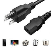 TONKBEEY 1.5m AC Power Cord Cable Replacement Cable for Coffee Pot Kitchen Appliances