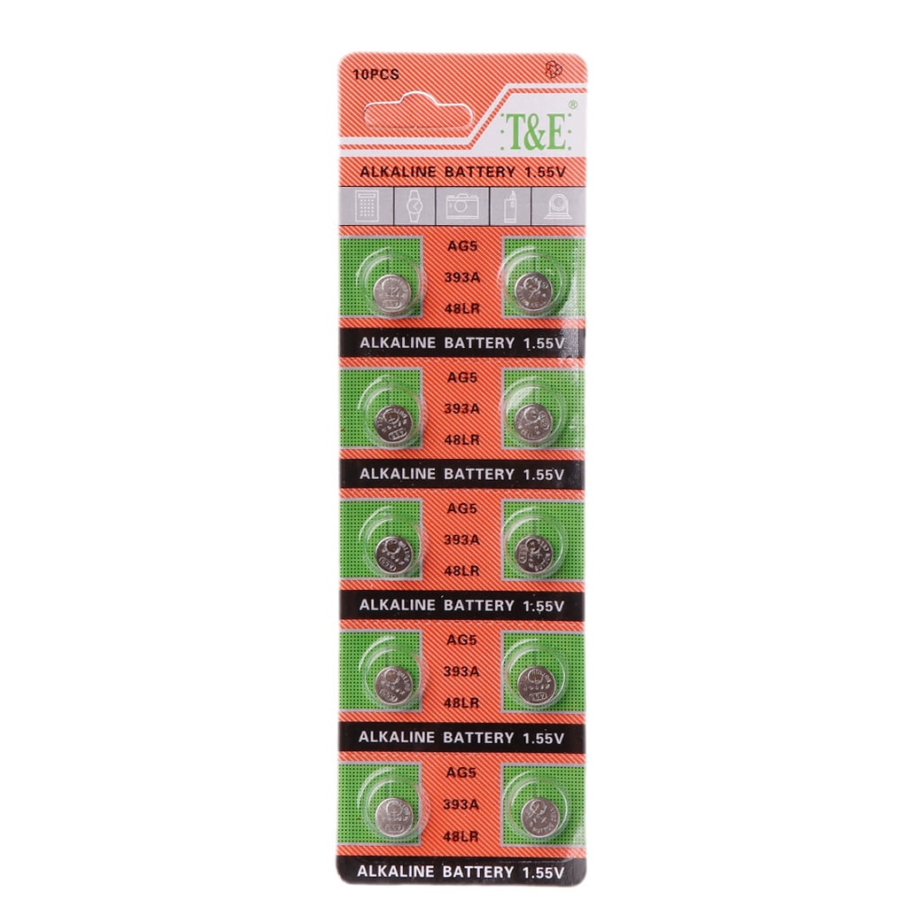 TONKBEEY 10x AG5 1.5V Coin Cells LR754 Alkaline Batery SR754 G5A Button Batteries Pack