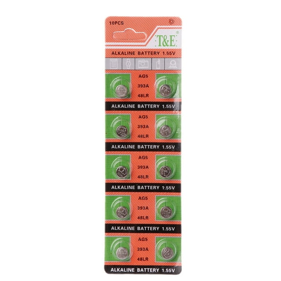 TONKBEEY 10x AG5 1.5V Coin Cells LR754 Alkaline Batery SR754 G5A Button Batteries Pack
