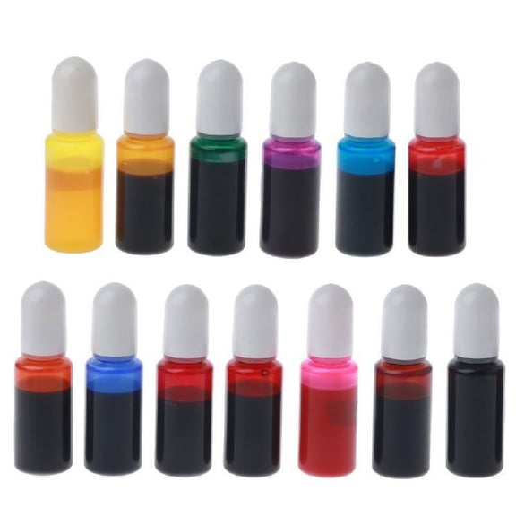 TONKBEEY 13 Color/set Alcohol Pigment Resin Dye Vibrant Alcohol-Based Inks 10ml/Each