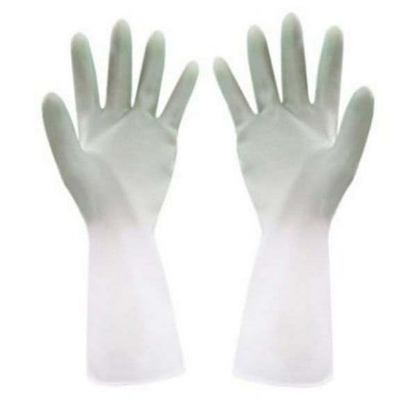 TONKBEEY 3 Pairs Reusable Dishwashing Cleaning Gloves Household Gradient Color Housework Waterproof Kitchen Rubber Mittens