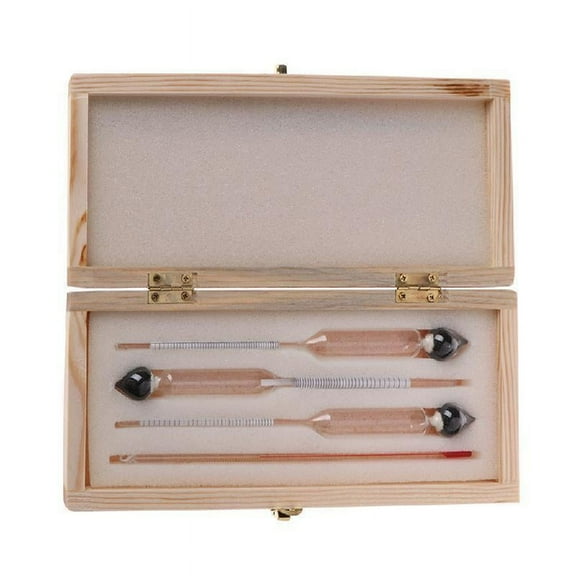 TONKBEEY 3 Pieces Hydrometer Alcoholmeter Tester Set for Home Brewing Beer Factories