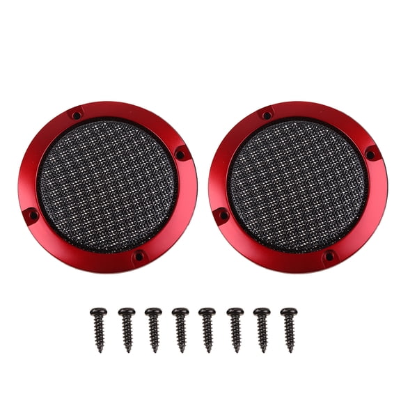 TONKBEEY 3 inch Auto Speaker Protection Cover Black Loudspeaker Protective Mesh Cover Car Audio Decorative Circle Grille