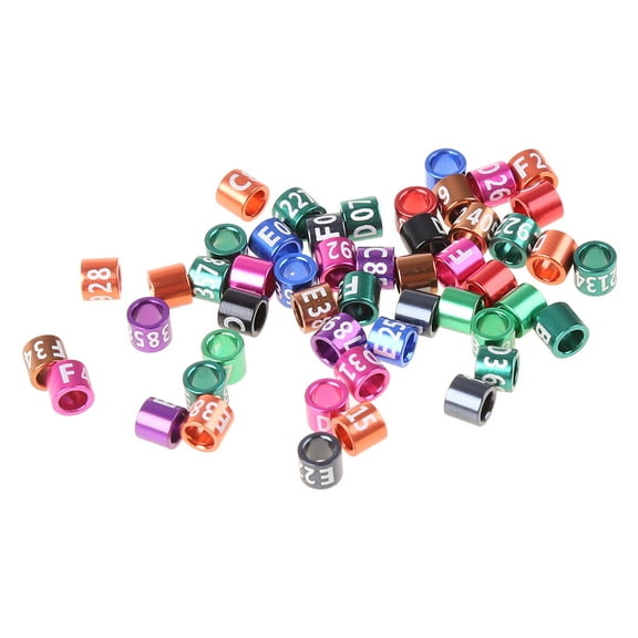 TONKBEEY 50pcs Chicken Leg Rings Multiple Colour Birds Identification Leg Bands Poultry Clip-on Leg Rings for Pigeons Quail Goose