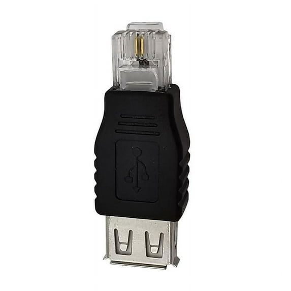TONKBEEY Ethernet RJ11 6P2C to USB Female Plug Network Adapter 4 Pin USB-A Connector Landline Phone Adapter