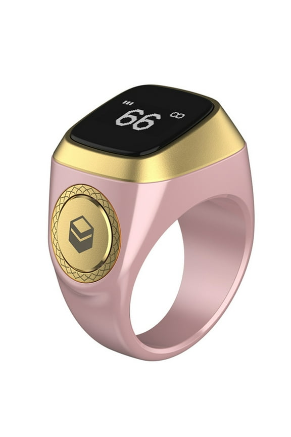 Prayer Smart Tally Counter Ring Muslim Digital Time Reminder 0.49inch 72x40 OLED Display Screen Great Gift for Muslims
