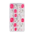 thumbnail image 1 of TONKBEEY Press On Nails Kids Pink Simple Pattern Fake Nails Nail Art False Nails Press On, 1 of 19