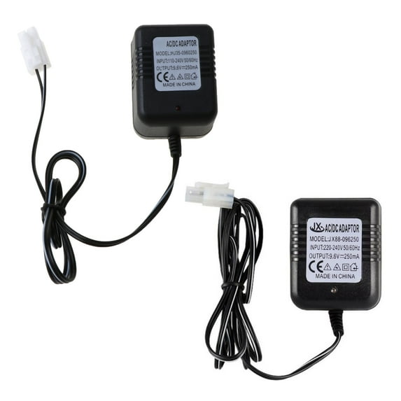 TONKBEEY RC Battery Charger for 9.6V NiMH NiCd Battery Packs 250mA AC Plug Charger Connector for RC Hobbies Smart Charger