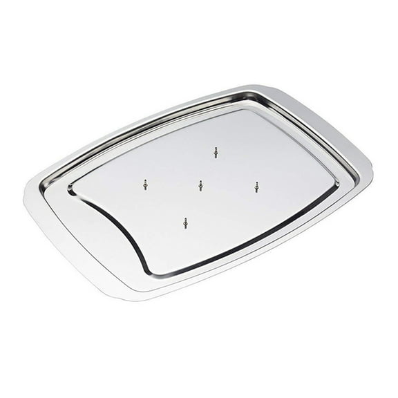 TONKBEEY Stainless Steel Turkey Plate with Nails Chicken Tray Holder Sturdy Material