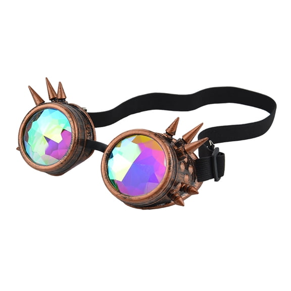 TONKBEEY Steampunk Goggles Sunglasses Gothic Holographic Rave Women Cosplay Party Glasses