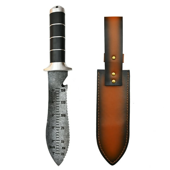 TONMA Hori Hori Garden Knife [ Made in Japan ] Heavy Duty Stainless Steel Japanese Hori Knife with Sheath Garden Tools for Weeding, Digging, Cutting, Pruning