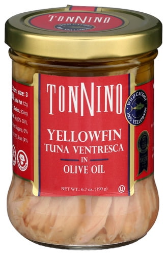 TONNINO Tuna Fillet Olive Oil Ventresca 6.7 oz (Pack of 6)