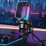TONOR Gaming Mic, USB Microphone for PC PS4/5, Cardioid Condenser Mic with Adjustable RGB Modes