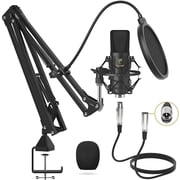TONOR XLR Condenser Microphone, Professional Cardioid Studio Mic Kit with T20 Boom Arm TC20