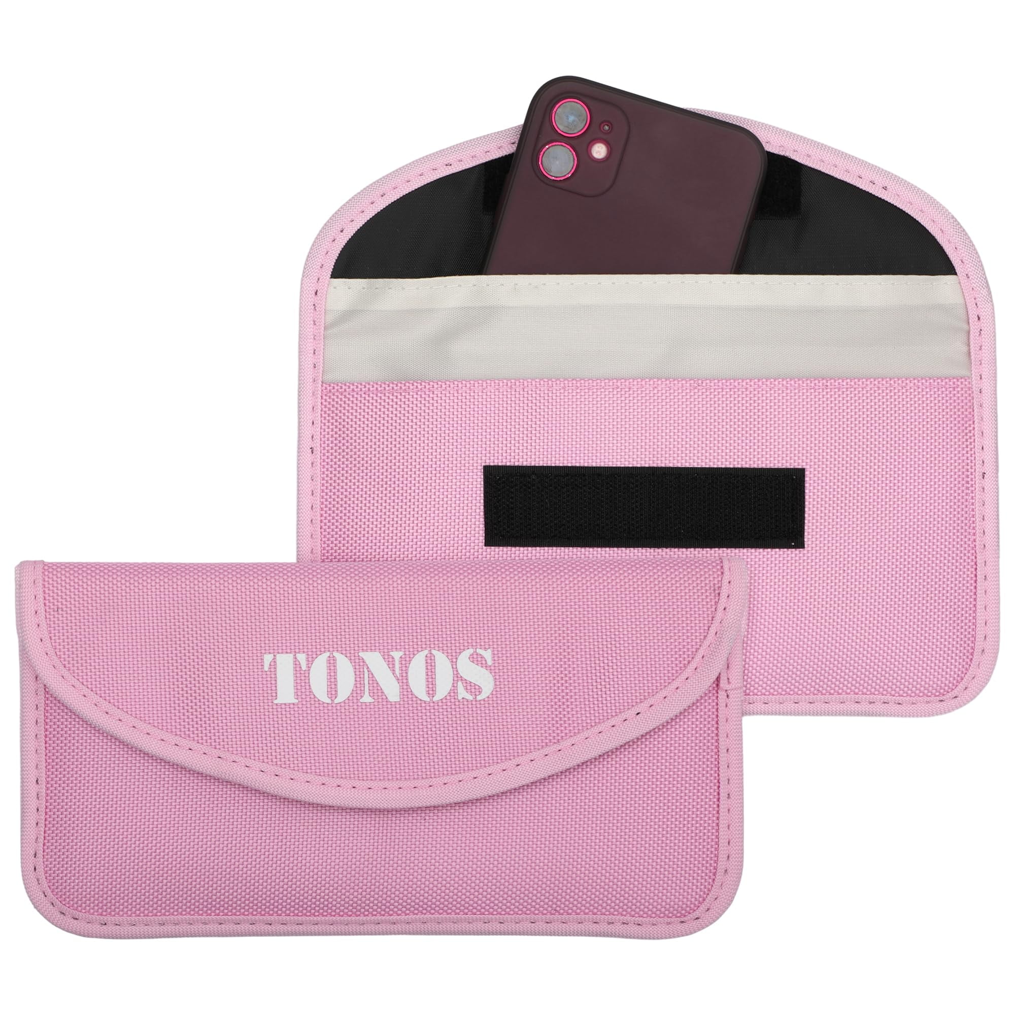 TONOS Faraday Bags For Phones & Key Fobs (2-Pack) - RFID Blocking Signal Shielding Pouch, Pink, EMP Proof - View #5