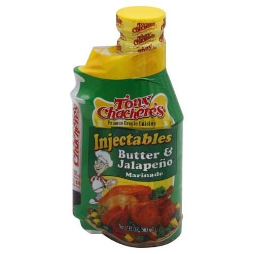 Pack of 6 Tony Chachere's Marinade & Injected Butter Jalapeno 17 oz