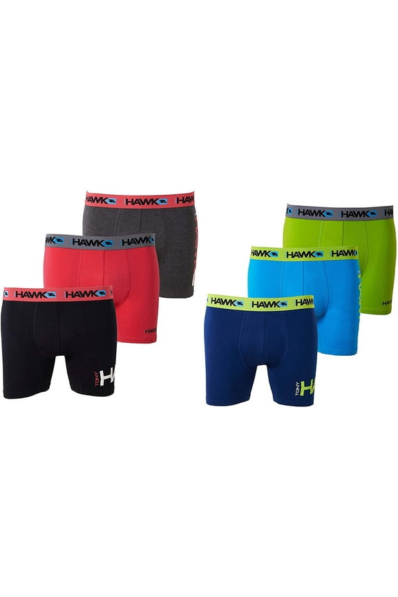 Mens Athletic Boxer Briefs - Cotton/Spandex 6-Pack Stretch Training Breathable No Fly Small-5X