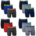 thumbnail image 1 of TONY HAWK Mens Performance Boxer Briefs - 12-Pack Athletic Fit No Fly Breathable Tagless Underwear S-5XL Regular or Plus Size, 1 of 8