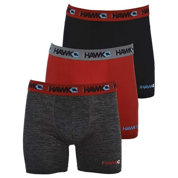 TONY HAWK Mens Performance Underwear - 3-Pack Stretch Performance Boxer Briefs Training Breathable Athletic Fit No Fly