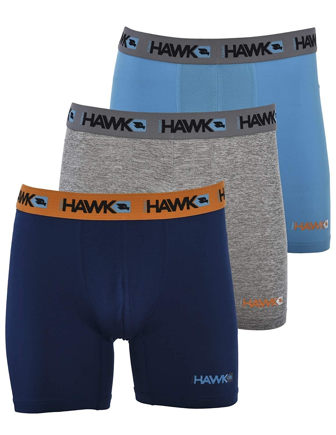 TONY HAWK Mens Performance Underwear - 3-Pack Stretch Performance Boxer ...