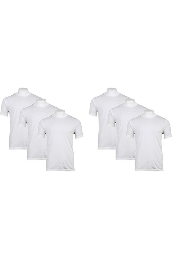 Toddler Boys White Crew Neck Tee 6-Pack - Sizes 2T,3T,4T